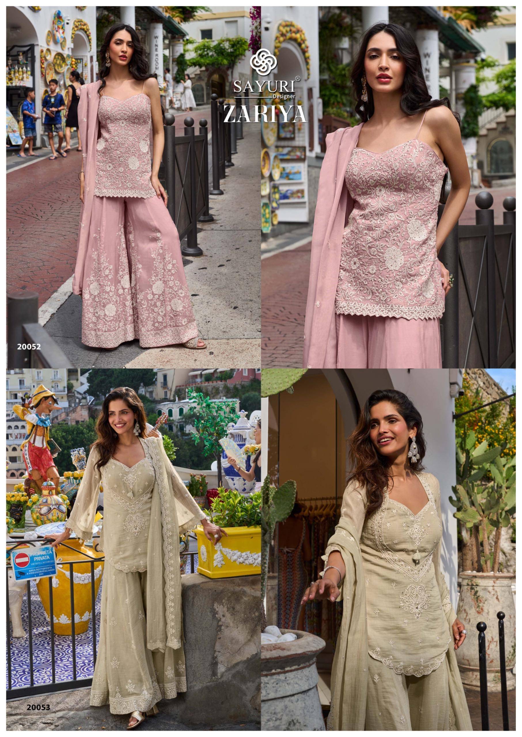ZARIYA BY SAYURI DESIGNER 20052 To 20053 Series Beautiful Festive Suits Colorful Stylish Fancy Ethnic Wear Silk Dresses At Wholesale Price